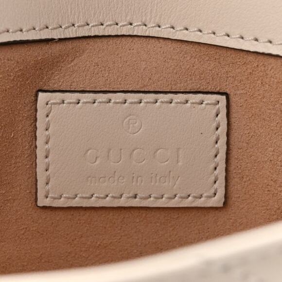 Gucci GG Marmont Matelassé Chain Shoulder Belt Bag 95 Mystic White Leather NEW - Picture 15 of 16